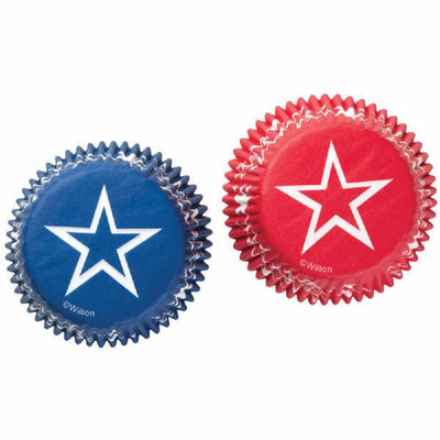 Red and blue stars Standard cupcake papers