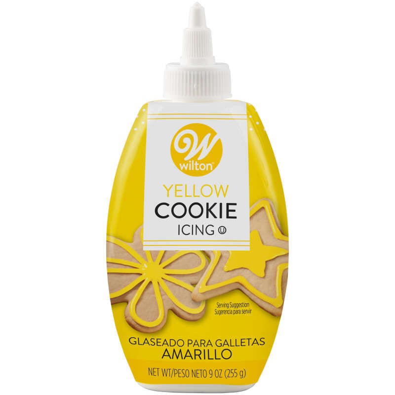 Cookie icing that sets hard 9oz 255 gram bottle Yellow