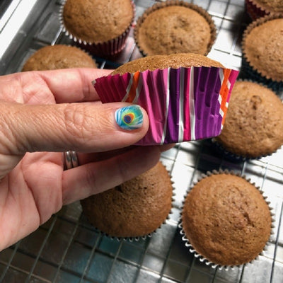 Colourcups foil (no grease cupcake papers) RED with dots