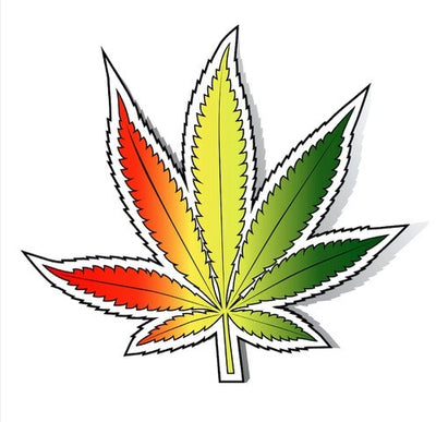 Edible icing image Marijuana leaf