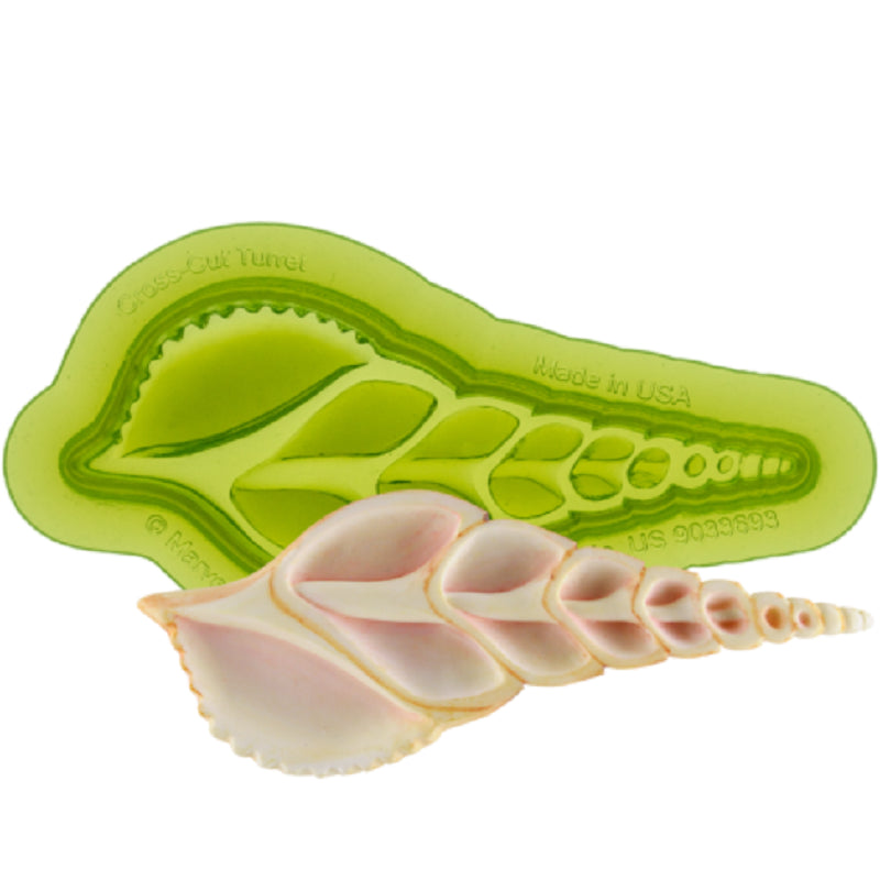 Marvelous molds Seashell silicone mould Cross cut Turret