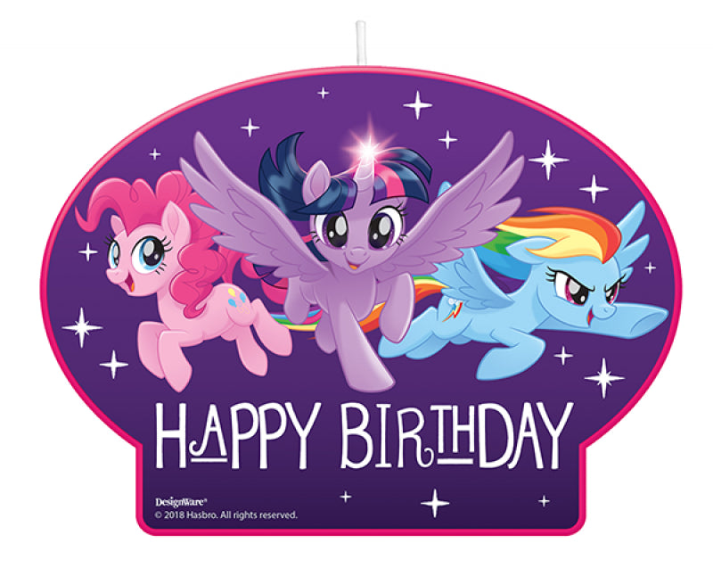 My little pony friendship large feature birthday candle