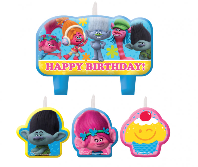 Trolls candle set of 4 style no 2
