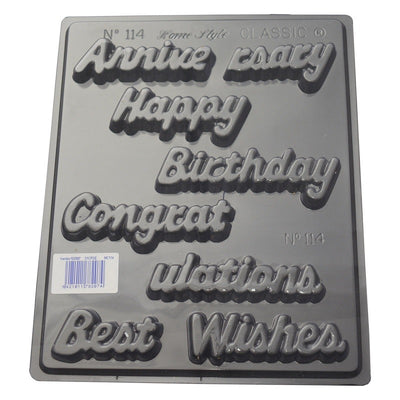 Script Greetings chocolate mould
