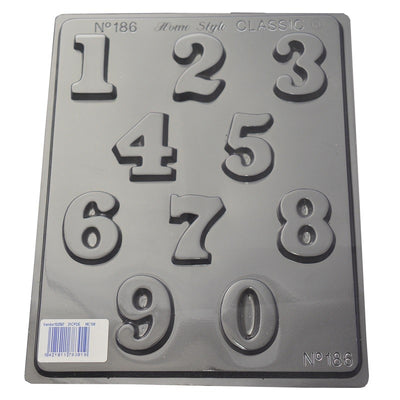 Numbers 0 to 9 style 2 chocolate mould