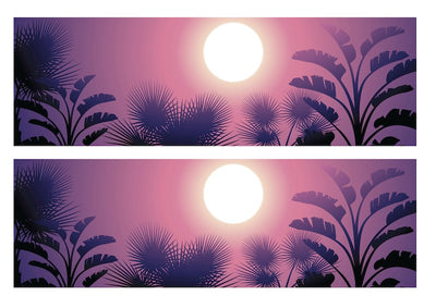 A3 Edible icing image sheet Tropical or Native trees Sunset