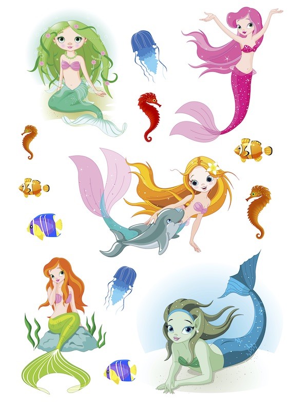 Character edible icing image sheet Mermaid