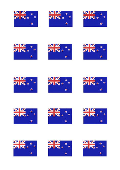 Design Sheet edible image Scenes of New Zealand Flag
