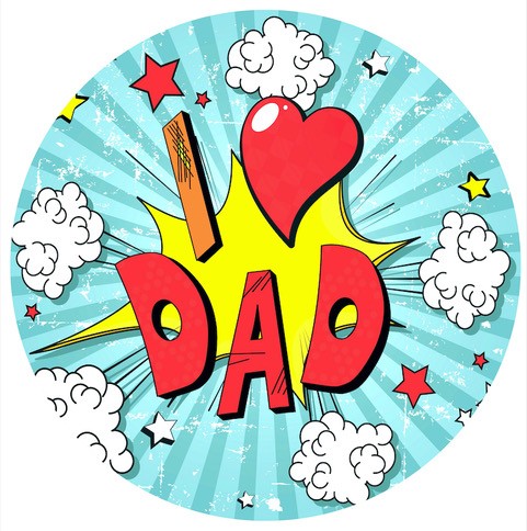 Edible icing image Fathers Day I love Dad