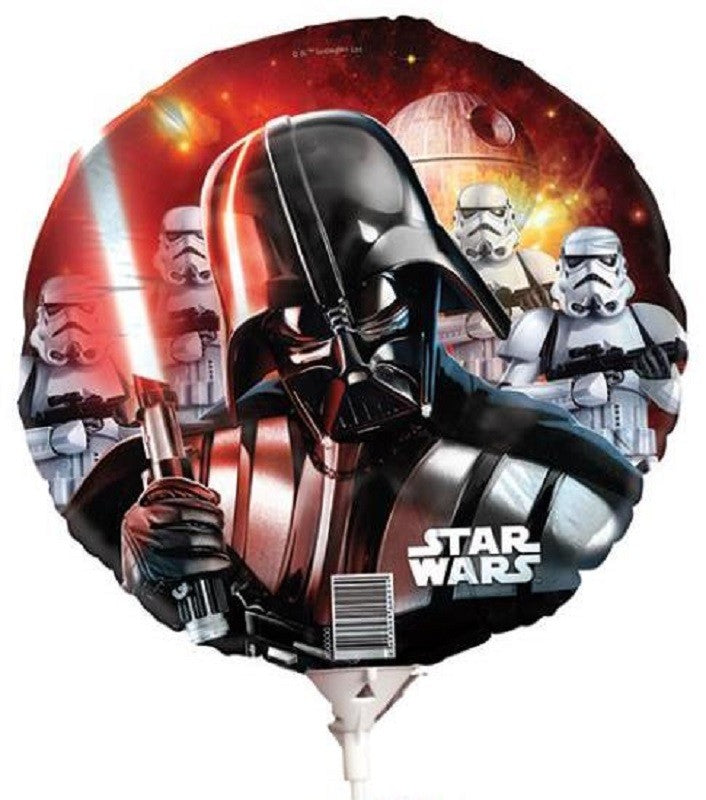 Foil Balloon on stick Air or Helium Darth Vader Star Wars