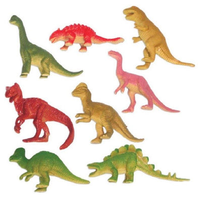Pack of 8 Dinosaur party favour figurines
