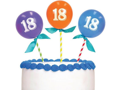 18th birthday balloon cake topper kit