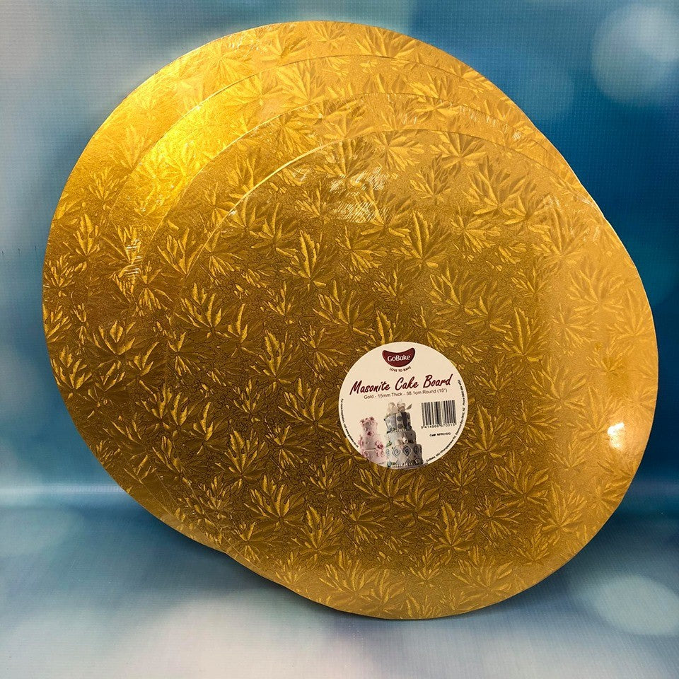 15mm Thick cake board 16 inch round Gold