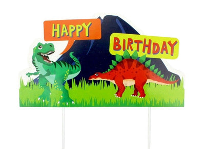 Dinosaur Happy Birthday cake topper