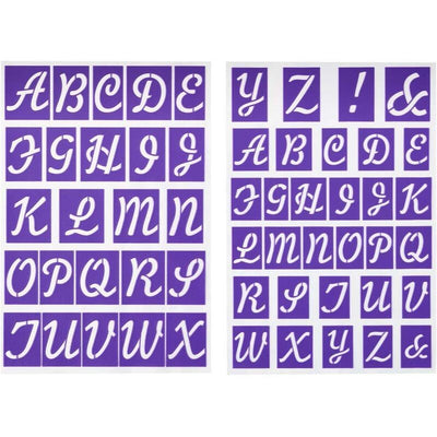 Alphabet Monogram Stick n stay stencils by Wilton