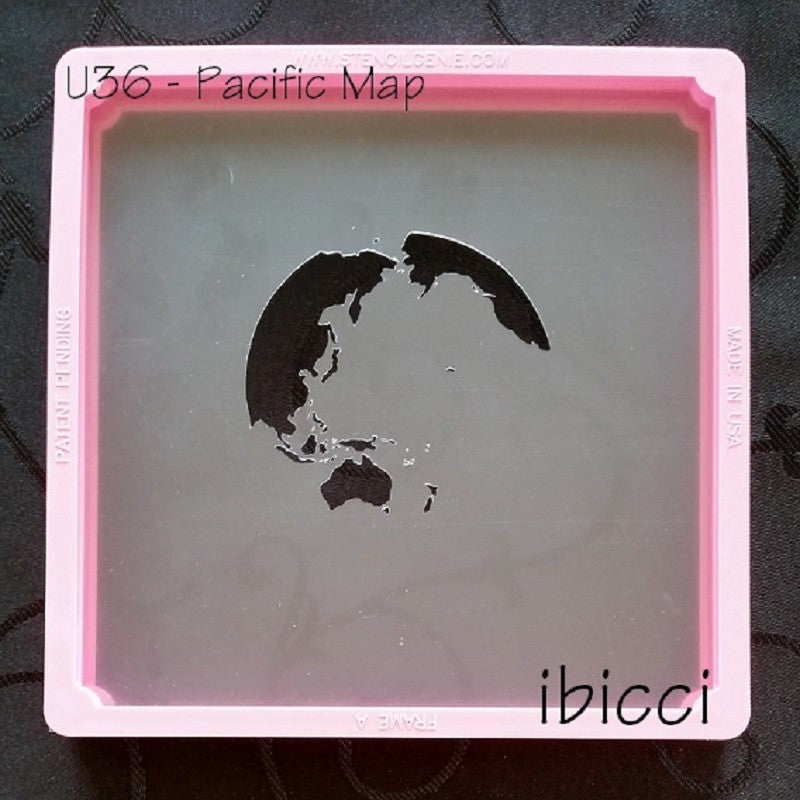 Pacific Map stencil by ibicci