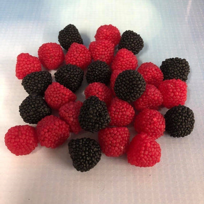 Blackberry and Raspberry gumdrops candy