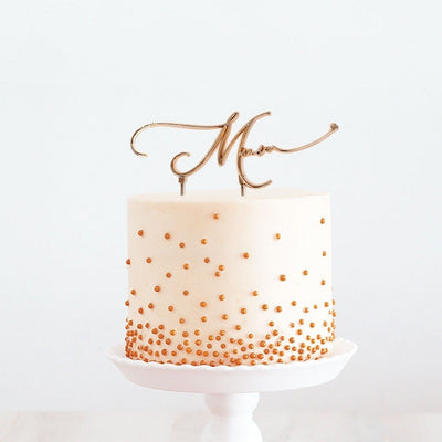 Rose Gold METAL CAKE TOPPER MUM