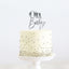 SILVER METAL CAKE TOPPER OH BABY