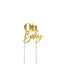 Gold METAL CAKE TOPPER OH BABY