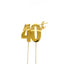 Gold METAL CAKE TOPPER 40TH