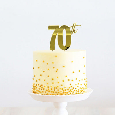 Gold METAL CAKE TOPPER 70TH