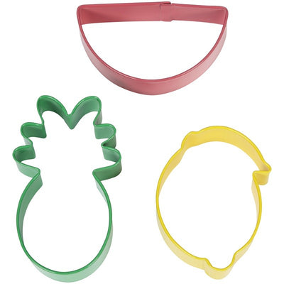 Fruit set of 3 cookie cutters Pineapple Watermelon and lemon