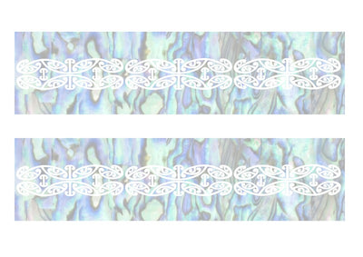 A3 Edible icing image sheet Kowhaiwhai Waves paua shell by ibicci
