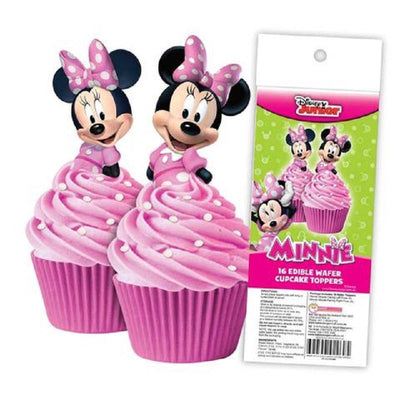 Minnie Mouse pack 16 wafer paper cupcake toppers