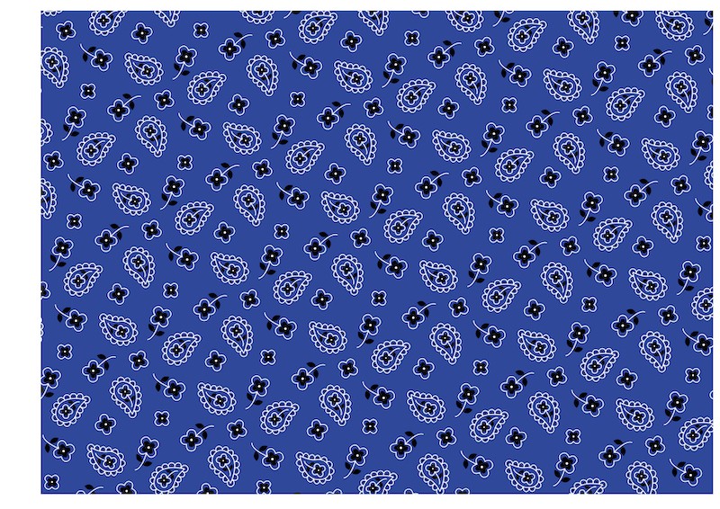 A4 Edible icing image Blue Bandana pattern