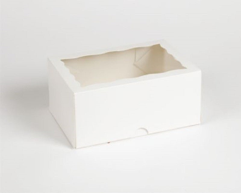 Cupcake box White holds 4 4inch 10cm deep with insert Pack of 50