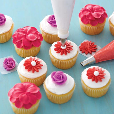 Cupcake decorating set disposable piping bags and tips nozzles