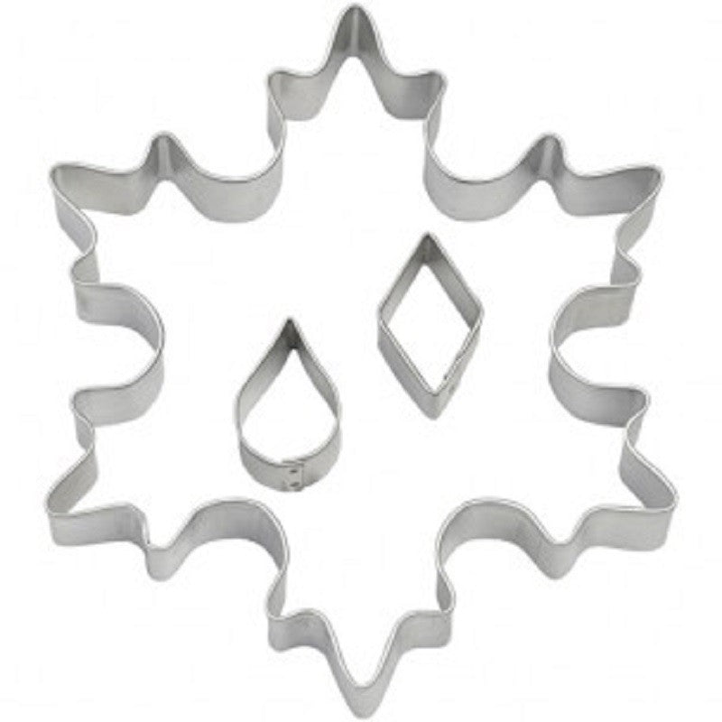 Large Snowflake cookie cutter with mini eyelet cutters
