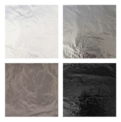 Foil For Wrapping Chocolates 4pk Monochrome silver black white