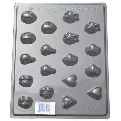 Nuts and Hearts deep Truffle chocolate mould