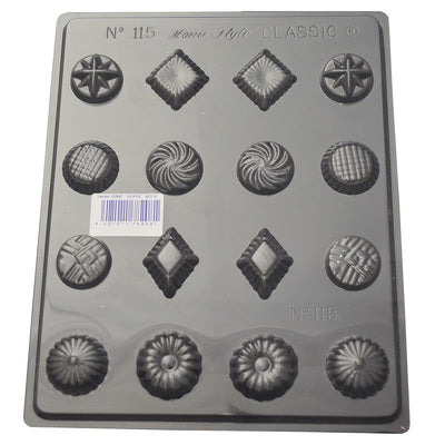 Classic assortment shallow truffles chocolate mould