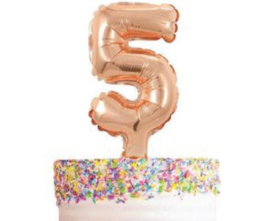 Rose gold number balloon cake topper 5