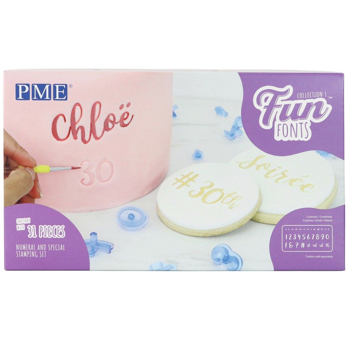 PME Fun Fonts embossing stamps Numbers and Special Characters