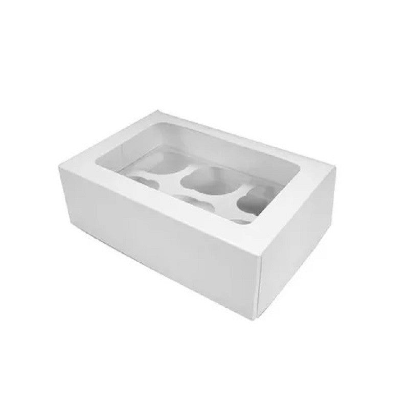 Mini cupcake box White Holds 6 Minis
