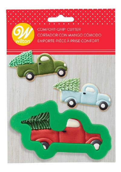 Comfort grip cookie cutter Truck with Christmas Tree
