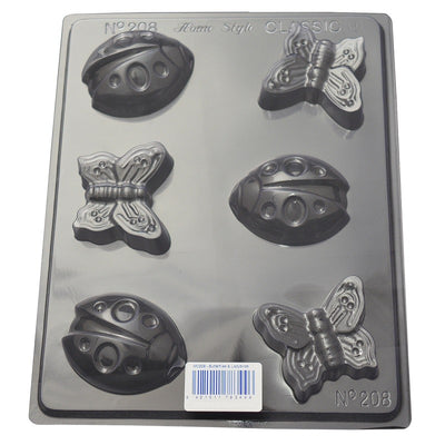 Butterfly and Ladybug large chocolate mould