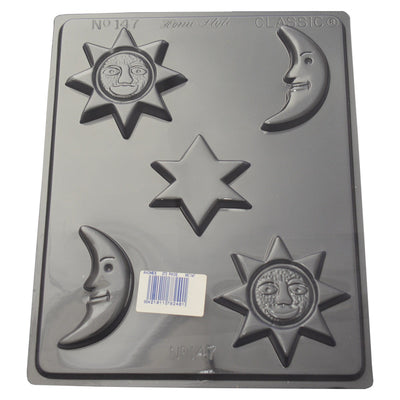 Sun Moon and stars chocolate mould style no 2