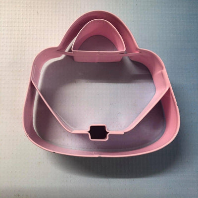 Handbag or purse pink metal cookie cutter