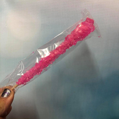 Rock Candy lollipop Long wooden stick HOT Pink sugar