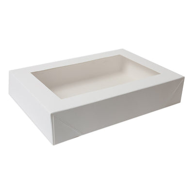 White window Box for cookies Large Rectangle Pack of 10