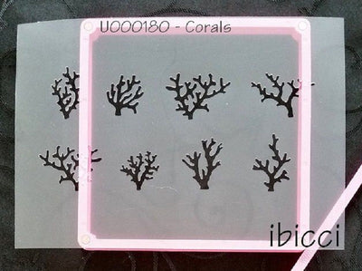 Small corals assorted stencil by ibicci