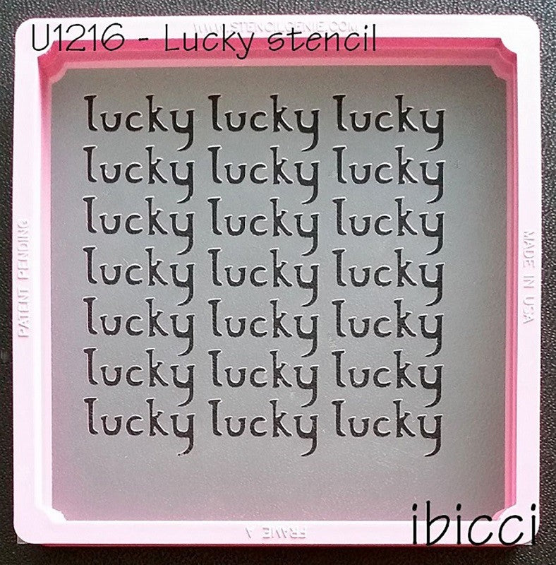 Lucky St Patricks Day stencil by ibicci