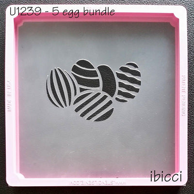 Easter egg bundle of 5 stencil by ibicci