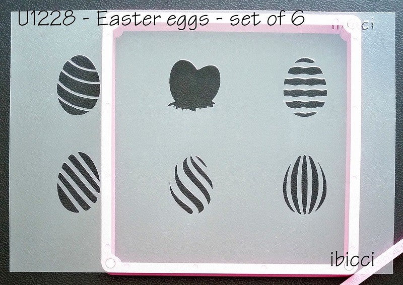 Easter eggs set 6 stencil by ibicci