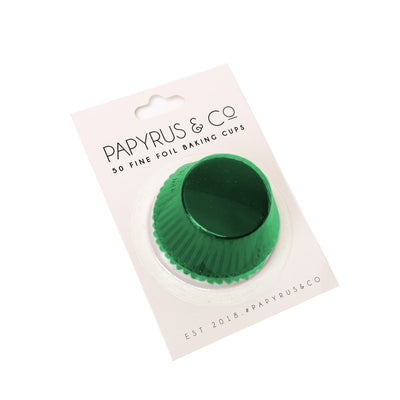 Foil baking cups green 50mm x 35mm (50) cupcake papers